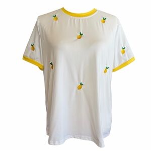 Lemon Embroidered T-Shirt NWOT